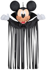 Load image into Gallery viewer, Gemmy Airblown Door Hanger Mickey Head w/Streamers, 6.5 ft Tall, Black
