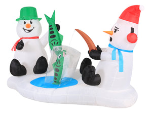 Occasions 6' Inflatables Snowmen Ice Fishing 6 ft Tall