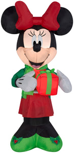 5' Airblown-Minnie w/Present Disney Christmas Inflatable
