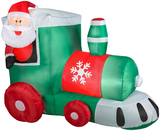 3' Santa in Train Scene Christmas Inflatable