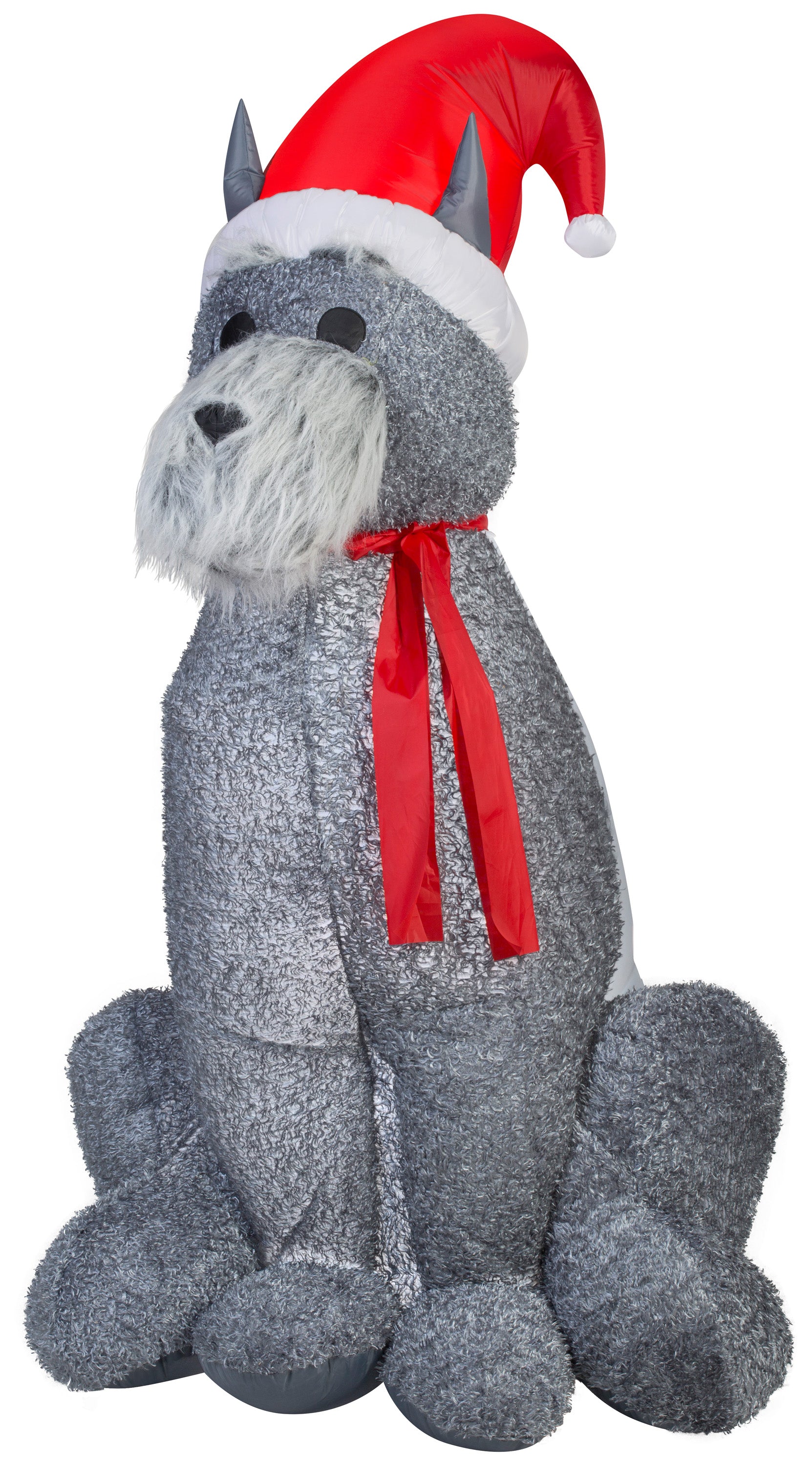 6' Mixed Media Schnauzer Dog Christmas Inflatable