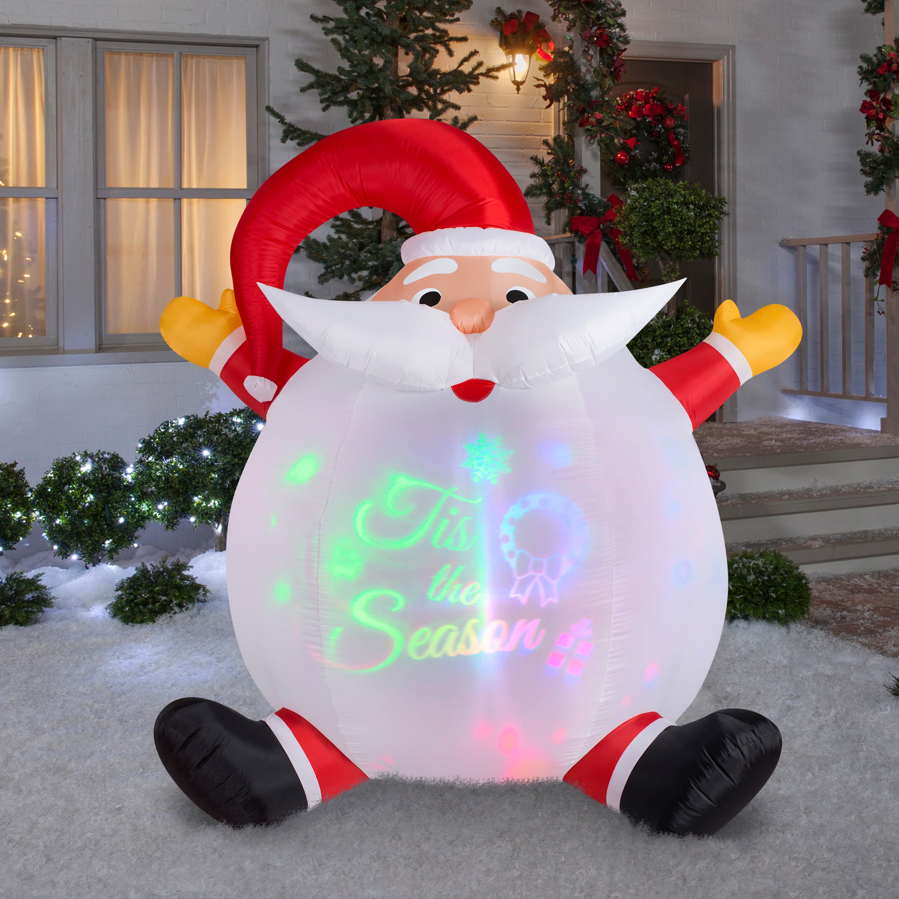 6' Panoramic Projection Airblown Santa Christmas Inflatable
