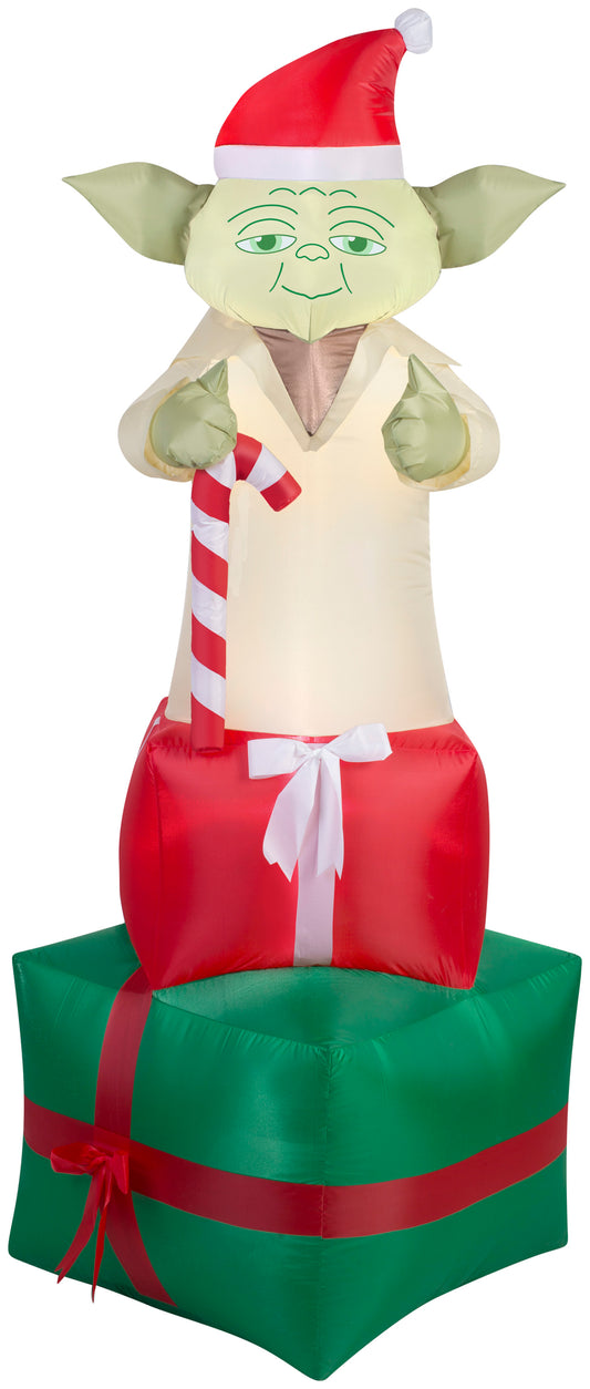 6' Yoda on Presents Star Wars Christmas Inflatable