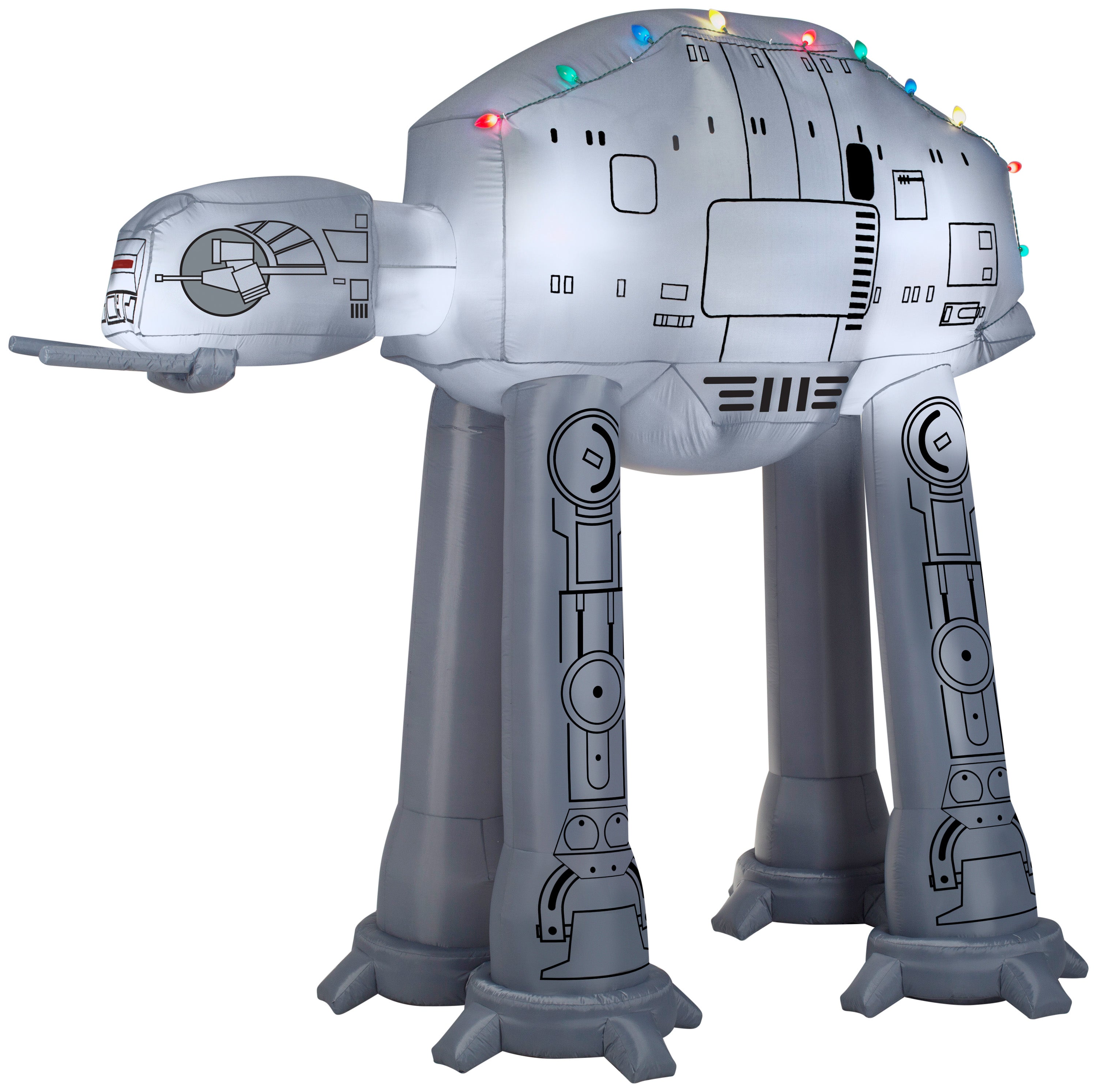 9' Wide Airblown AT-AT w/ Light String Giant Star Wars Christmas Inflatable