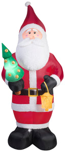9.5' Airblown Kaleidoscope Mixed Media Santa Claus Christmas Inflatable