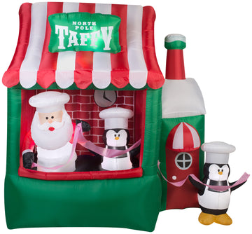 7.25' Animated Airblown North Pole Taffy Stand Christmas Inflatable ...