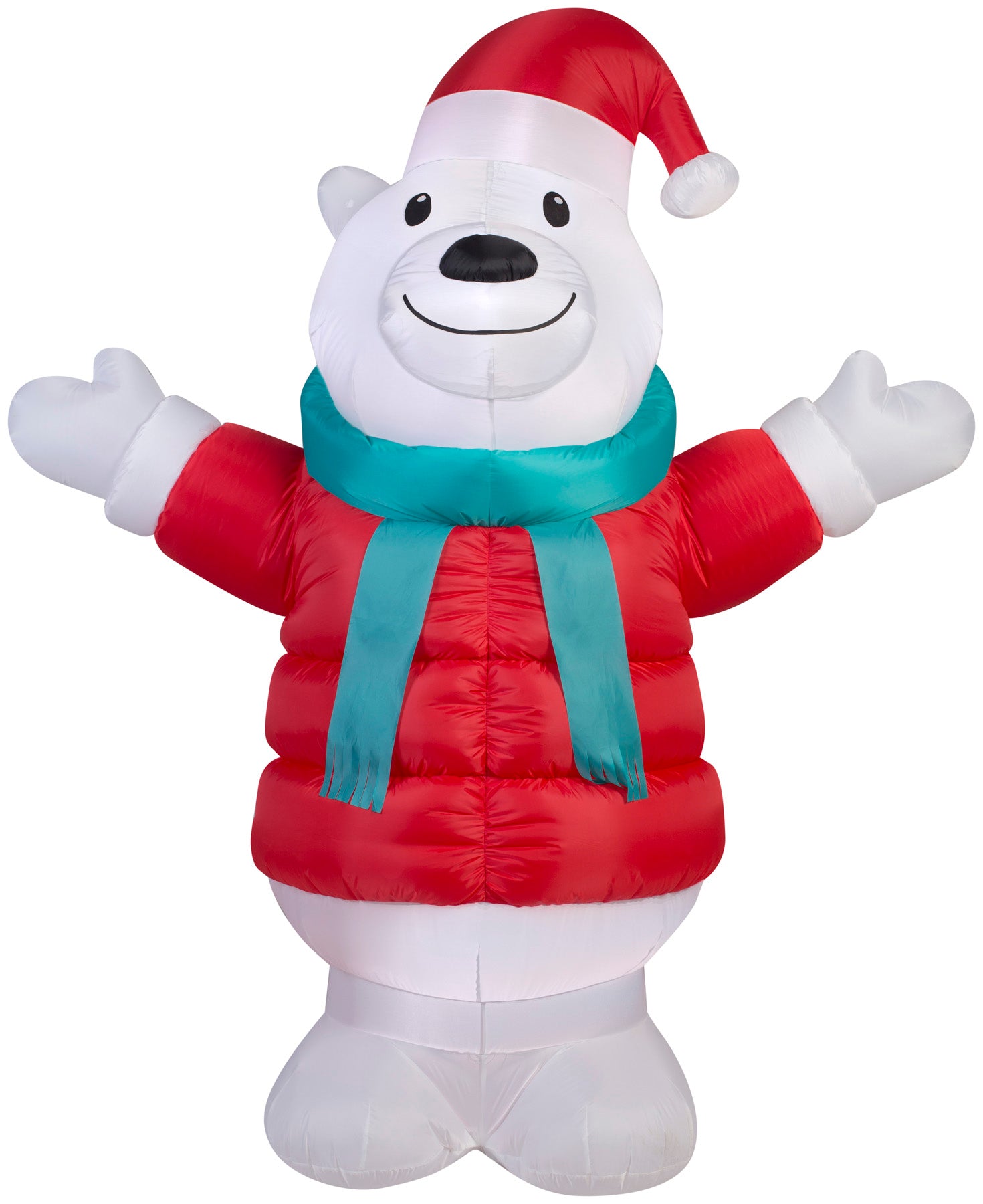 7' Puffy Parka Polar Bear Christmas Inflatable