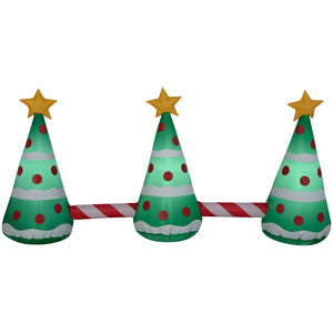 Christmas Inflatable 3 Christmas Trees w/ Star Airblown Pathway Marker