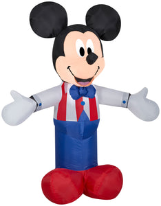 Gemmy Airblown Inflatable Patriotic Mickey Mouse, 3.5 ft Tall