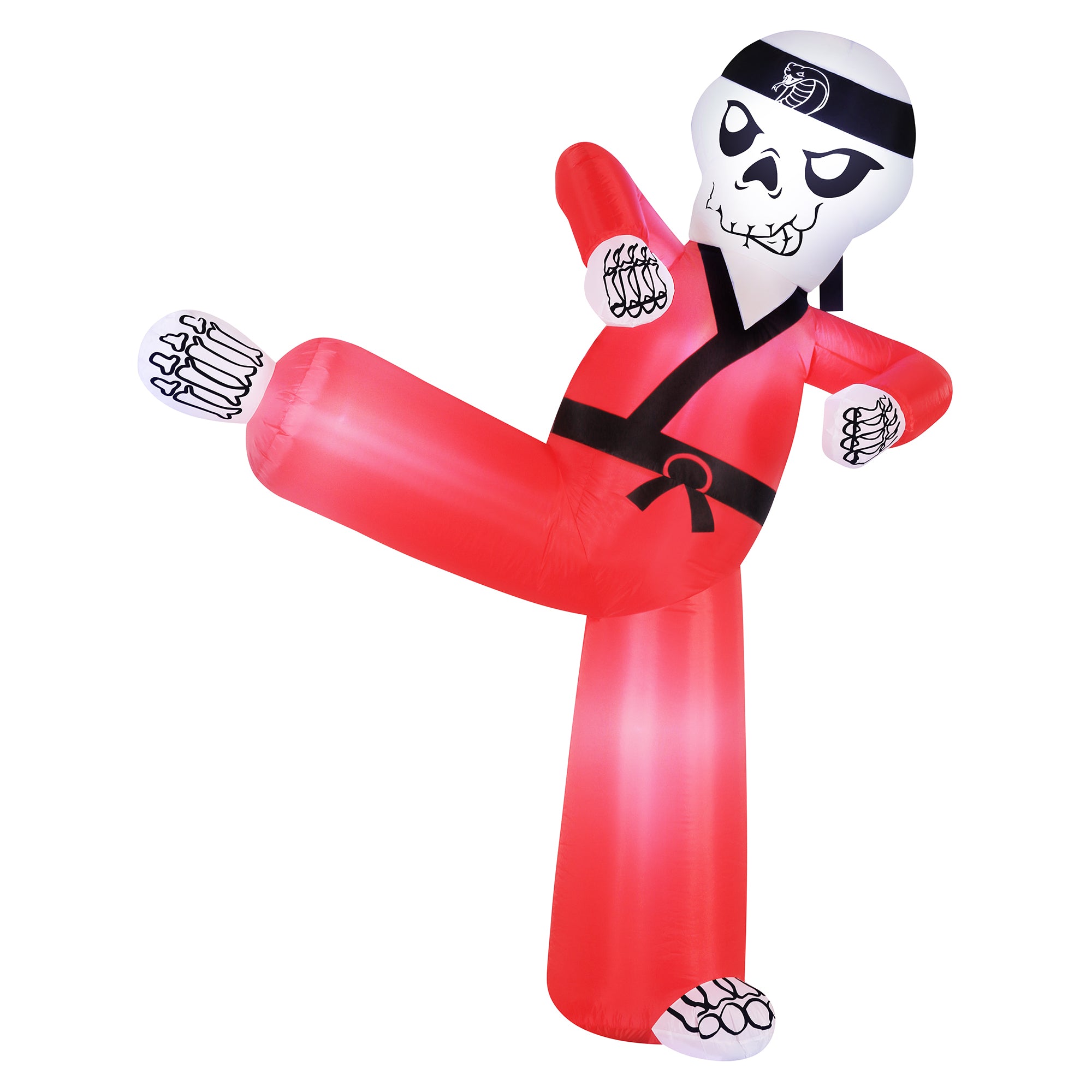 Occasions 6.5' INFLATABLE KARATE SKELETON, 6.5 ft Tall, Multicolored