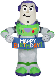 Gemmy Airblown Inflatable Birthday Party Buzz Lightyear, 3.5 ft Tall