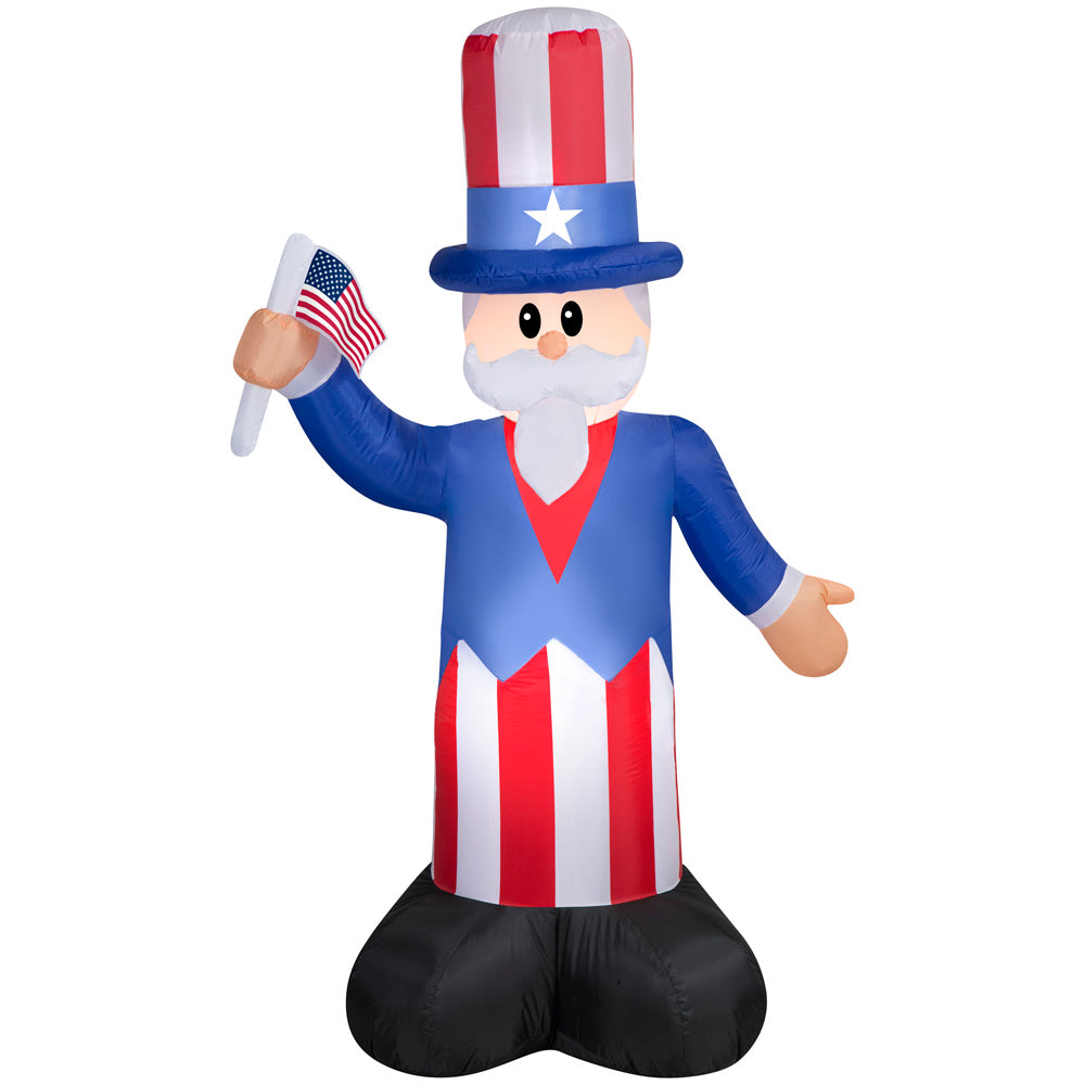 Gemmy Airblown Inflatable Uncle Sam, 5 ft Tall, Multicolored – Seasons ...