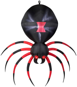inflatable black and red halloween spider 