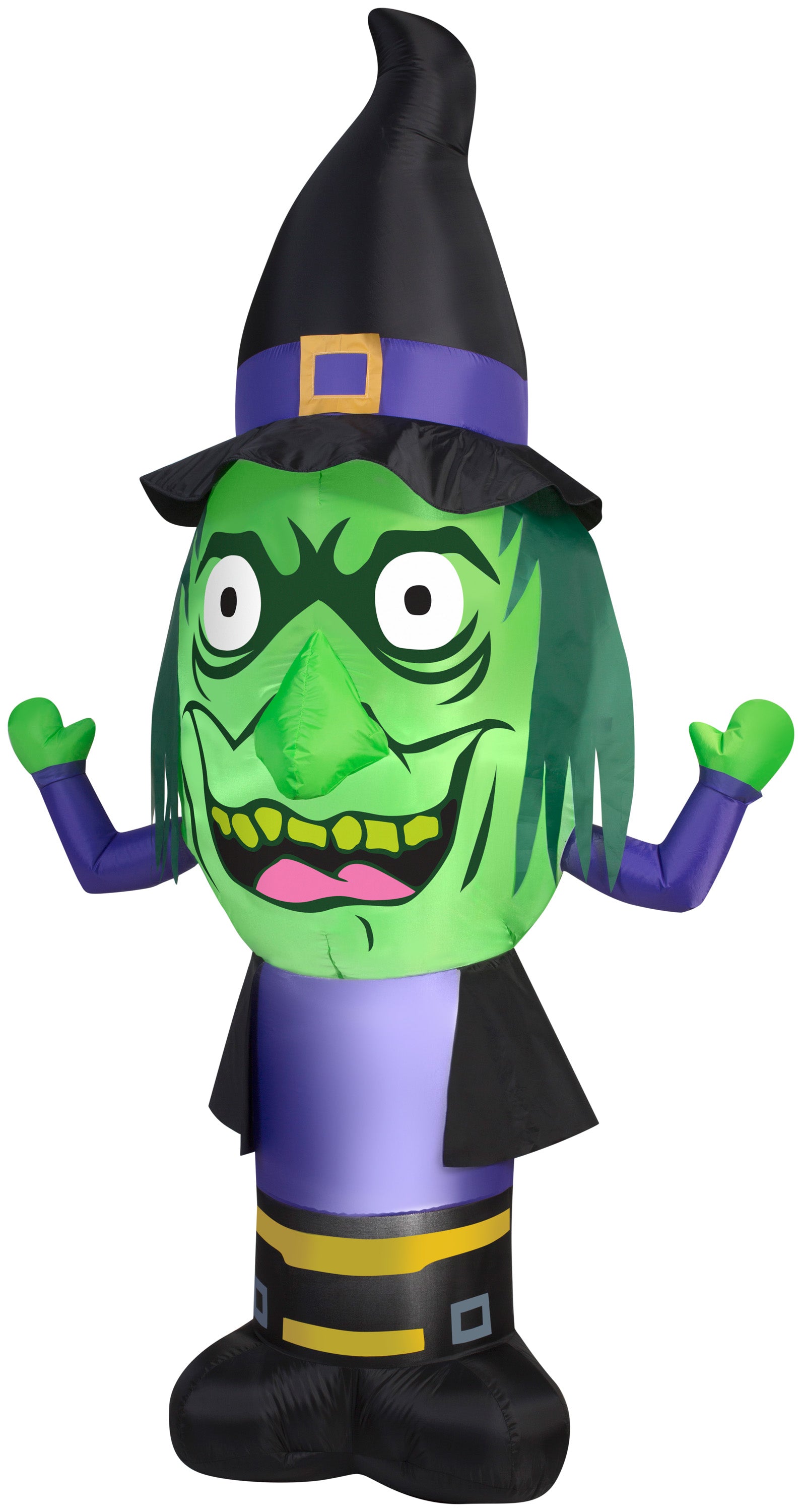 7' Airblown Stumpy Head Witch Halloween Inflatable