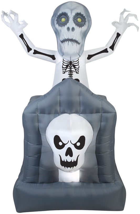 6' Animated Pop-Up Ghost in Haunted Tomb Halloween Inflatable