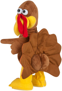 Gemmy Animated Plush Twerking Turkey, brown