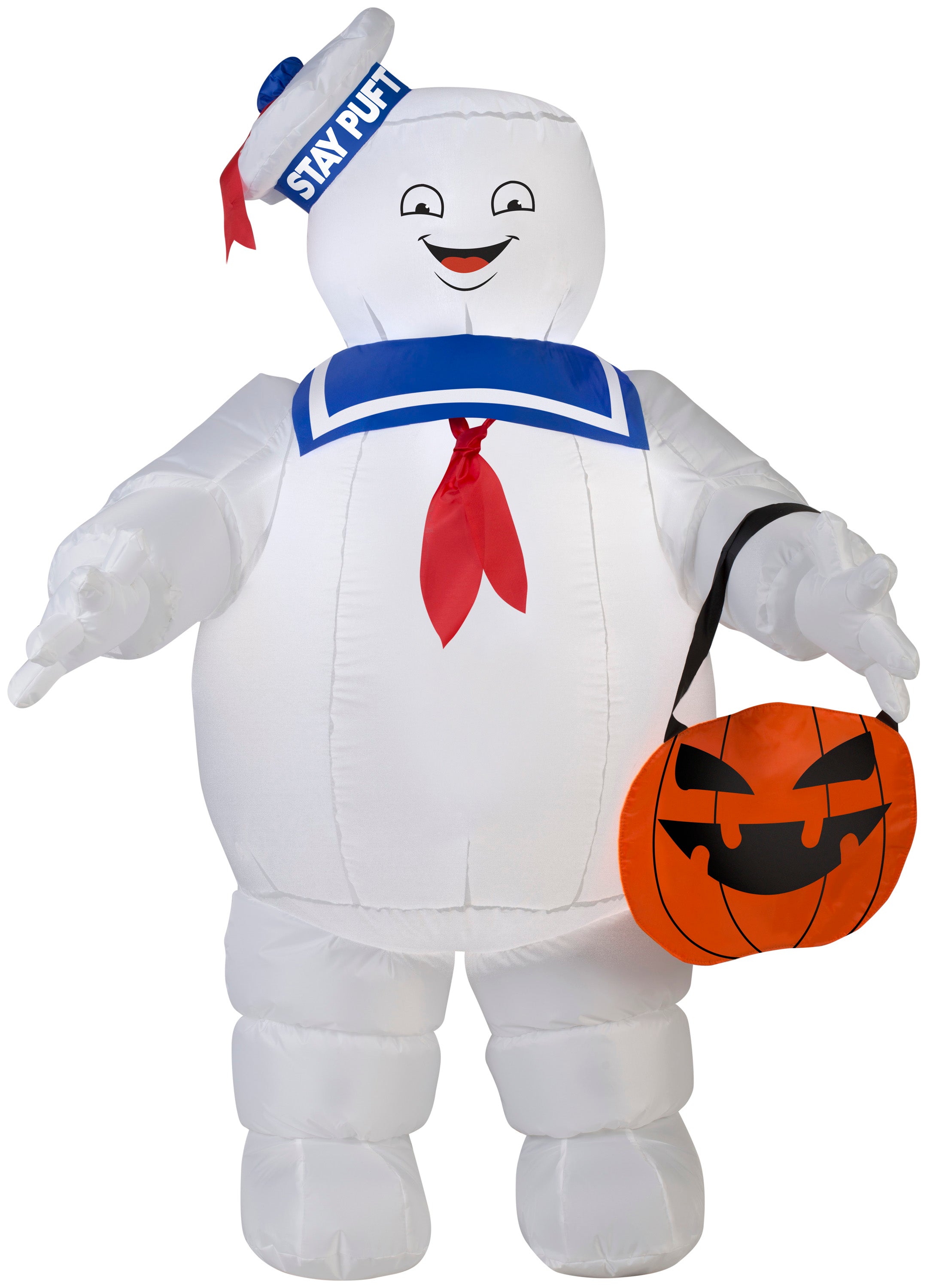 3.5' Airblown Stay Puft w/ Pumpkin Tote Ghostbusters Halloween Inflatable