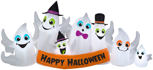 9' Wide Ghost Party Collection Scene Halloween Inflatable