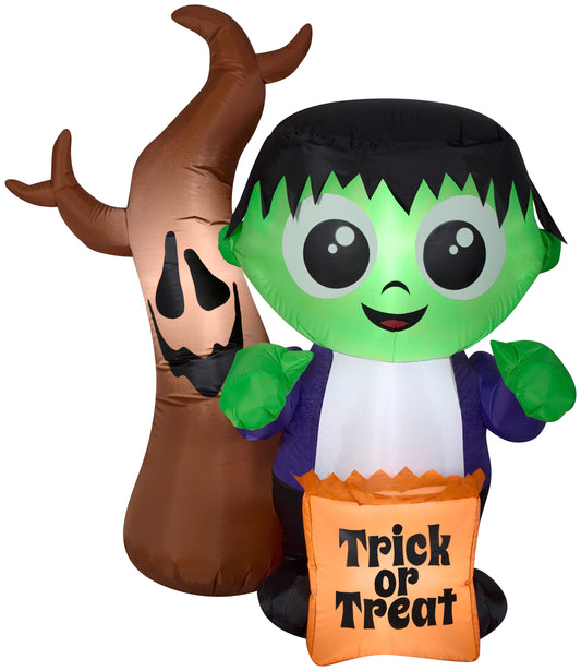5' Monster and Spooky Tree Scene Halloween Inflatable