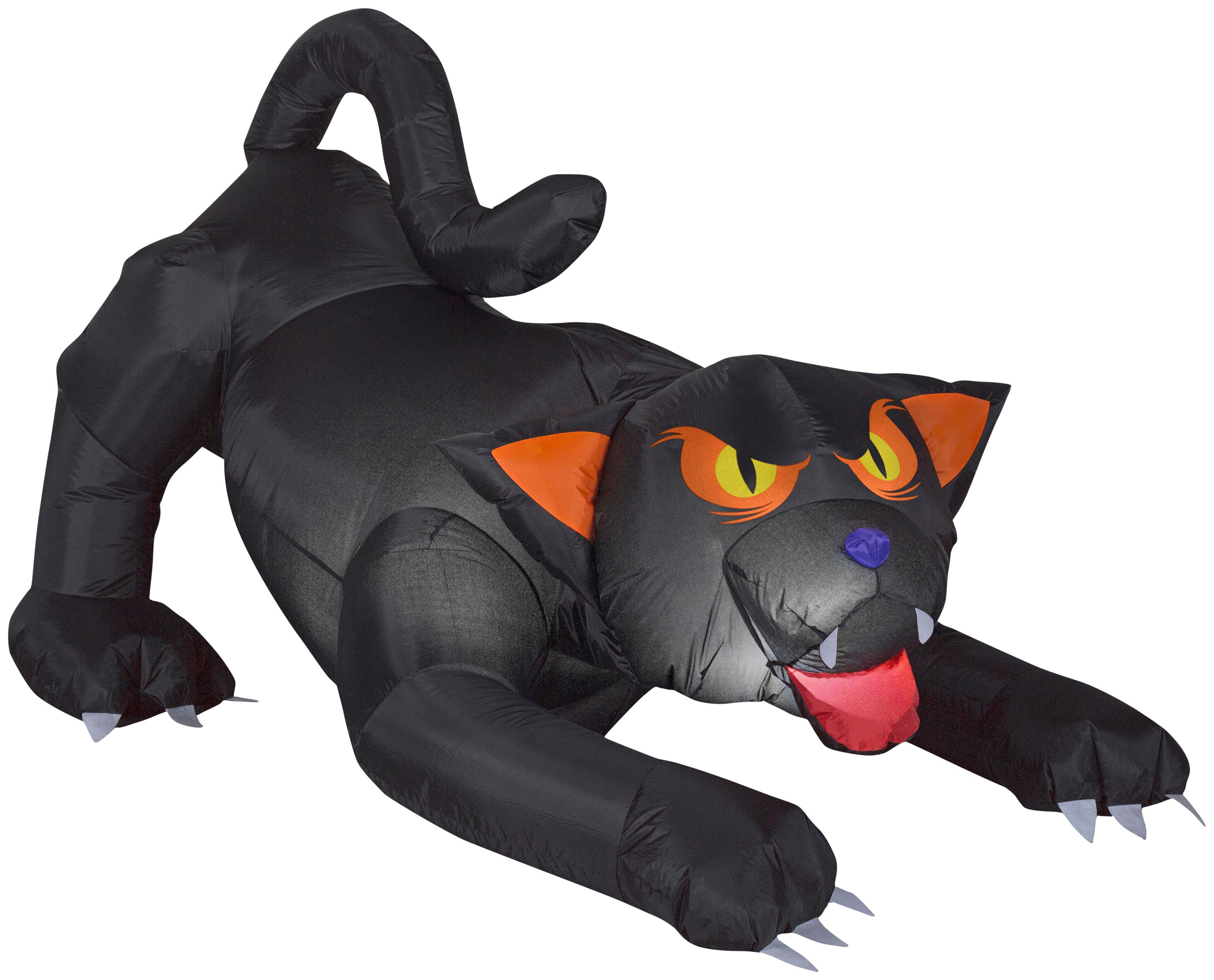 5.5' Animated Airblown Evil Eyed Black Cat w/ Turning Head Halloween Inflatable