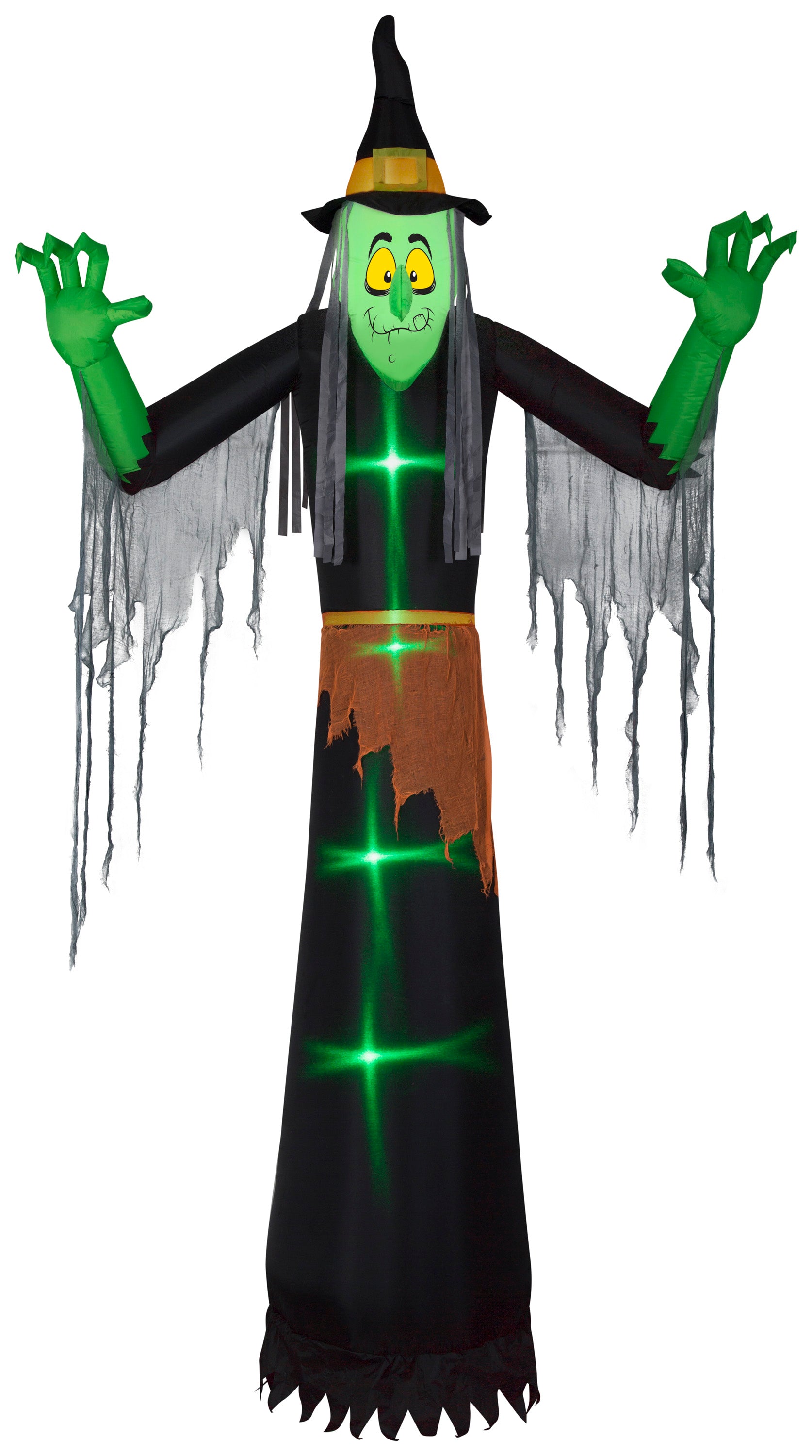 12' Giant ShortCircuit Witch w/ Clothing Halloween Inflatable