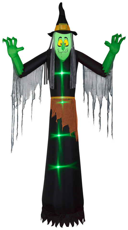 12' Giant ShortCircuit Witch w/ Clothing Halloween Inflatable