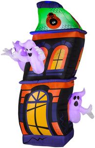 8' Lightshow Airblown Short Circuit Ghost House Scene Halloween Inflatable