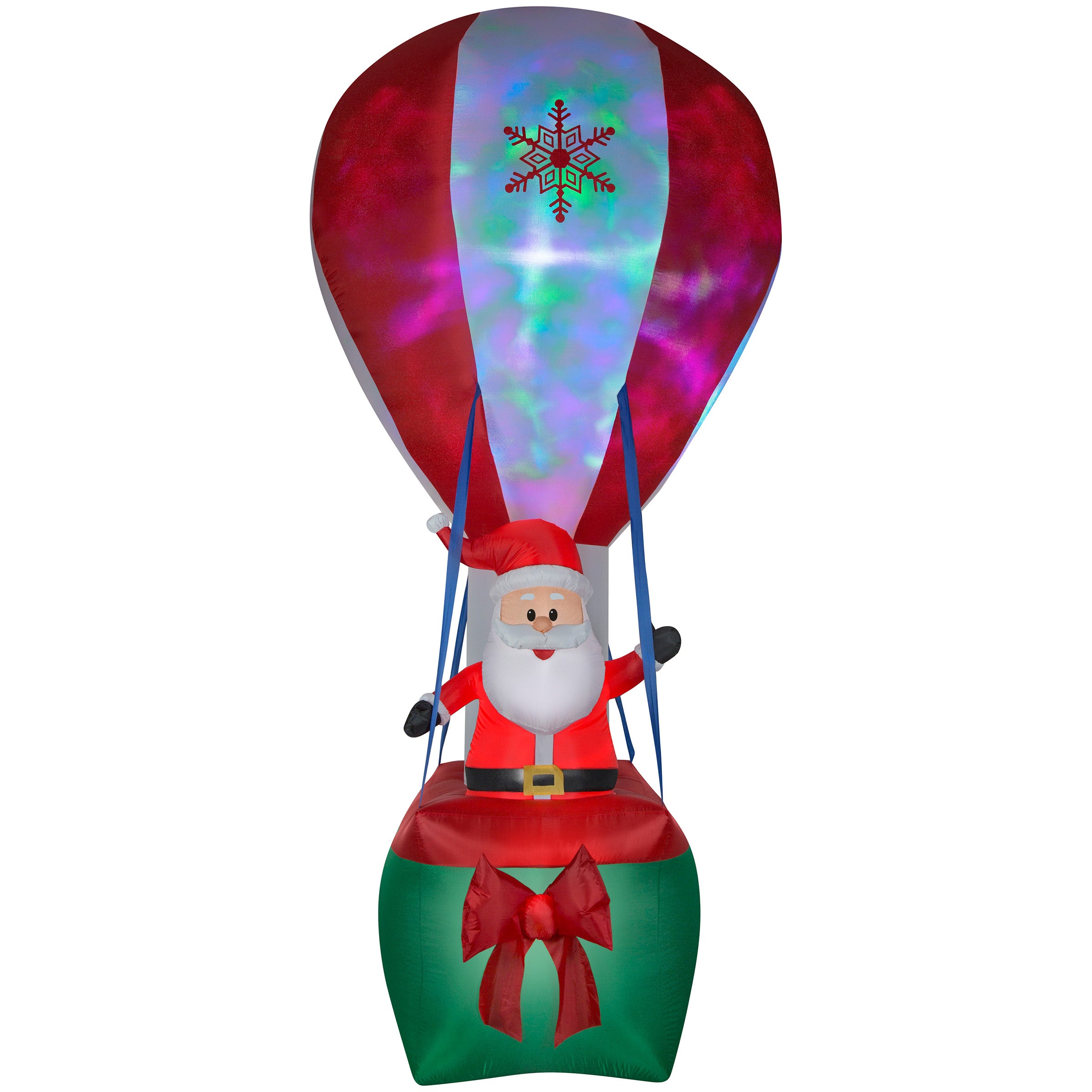 Gemmy 12' Santa in Hot Air Balloon w/Northern Sky Light Show Christmas Inflatable