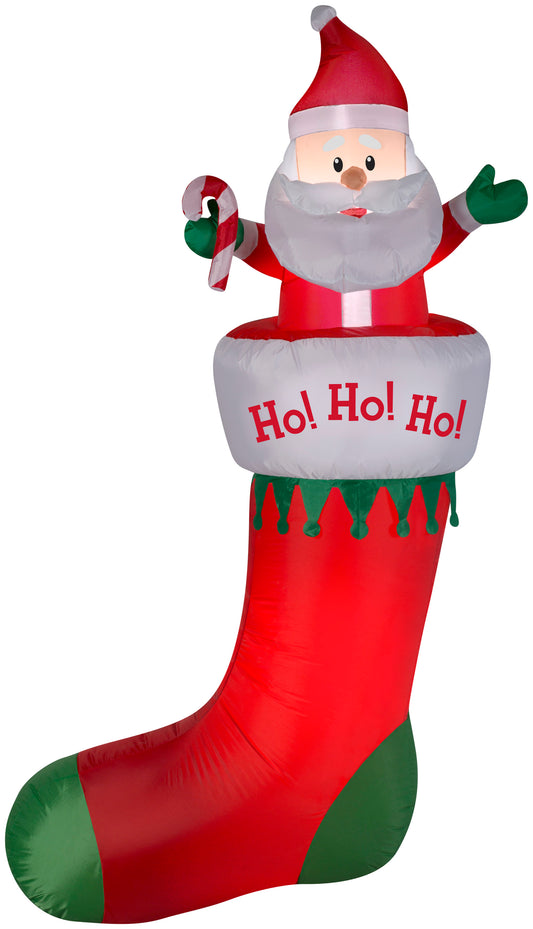 7' Stocking Hanging From Gutter Christmas Inflatable