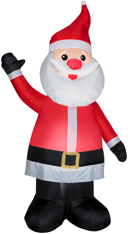 7' Santa w/Red Nose Christmas Inflatable