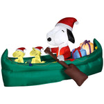 Load image into Gallery viewer, Gemmy Airblown Inflatable Snoopy In Canoe
