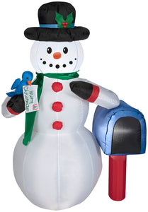 4' Airblown Snowman w/ Mailbox Christmas Inflatable