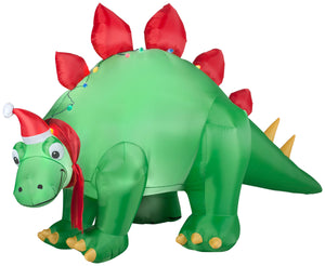 Gemmy Christmas Airblown Inflatable Stegosaurus, 5.5 ft Tall, green