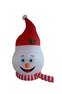 A Holiday Company 8ft Tail Snowman Head with Blue Shimmer Light, 8 ft Tall, Multi