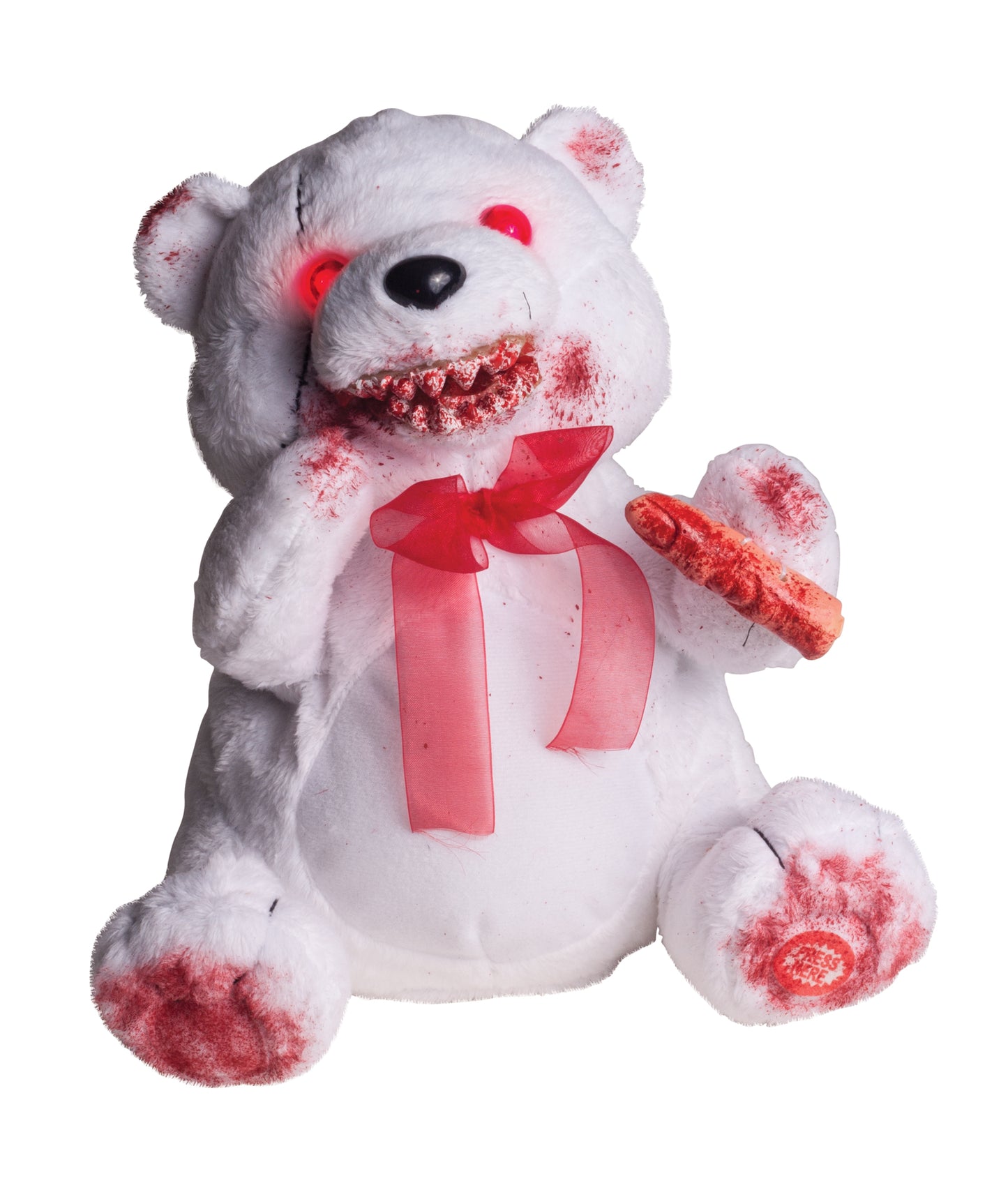Feral Fuzzy White Bear Halloween Prop