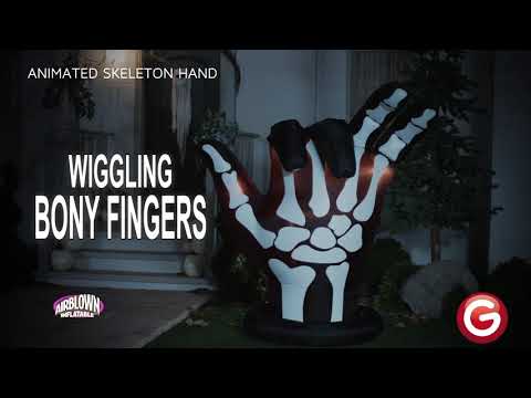 7' Skeleton Hand Halloween Inflatable