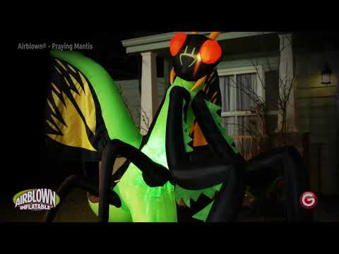 12' Projection Kaleidoscope Preying Mantis Halloween Inflatable