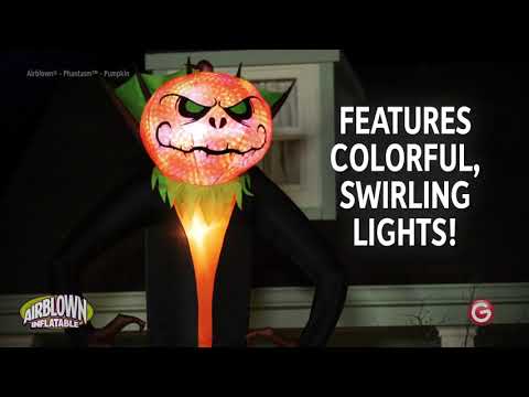 12' Projection Phantasm Pumpkin Reaper Giant Halloween Inflatable