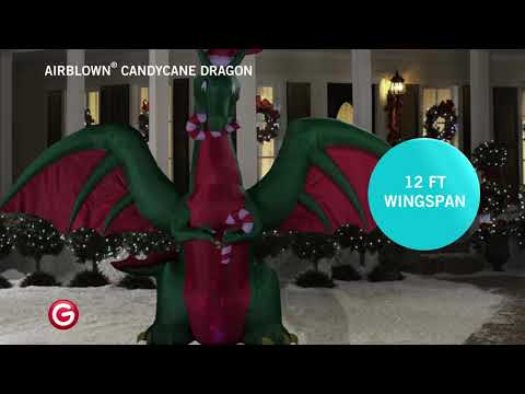Christmas Inflatable 9' Projection Kaleidoscope Giant Dragon