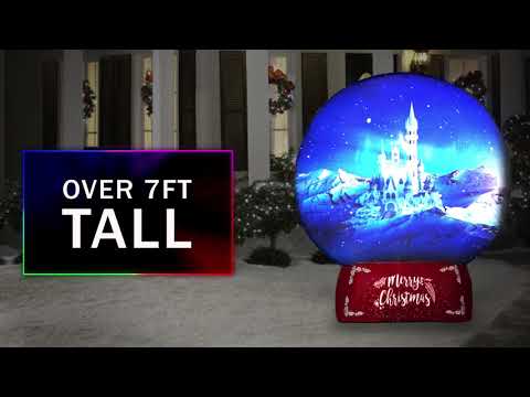 7.5' Living Projection Snow Globe Christmas Inflatable