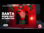 Load and play video in Gallery viewer, 5&#39; Animated Santa in Fireplace Scene - Christmas Inflatable
