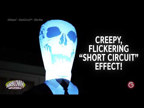 12' ShortCircuit Slim Man Halloween Inflatable