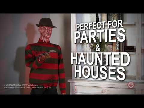 6' Life Size Animated Freddy Krueger Halloween Prop